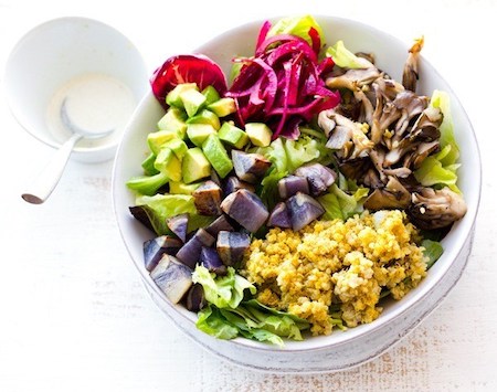 Purple Potato and Quinoa Salad
