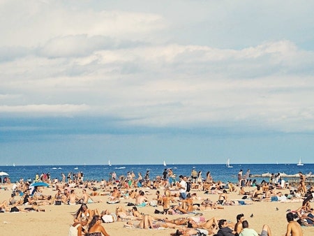 Beach sunbathing