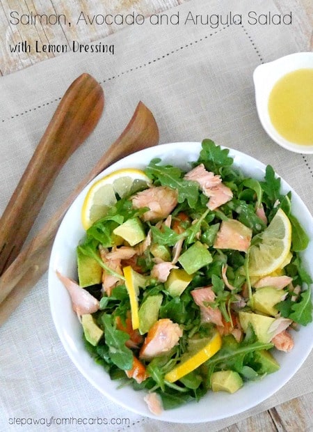 Salmon Avocado Arugula Salad