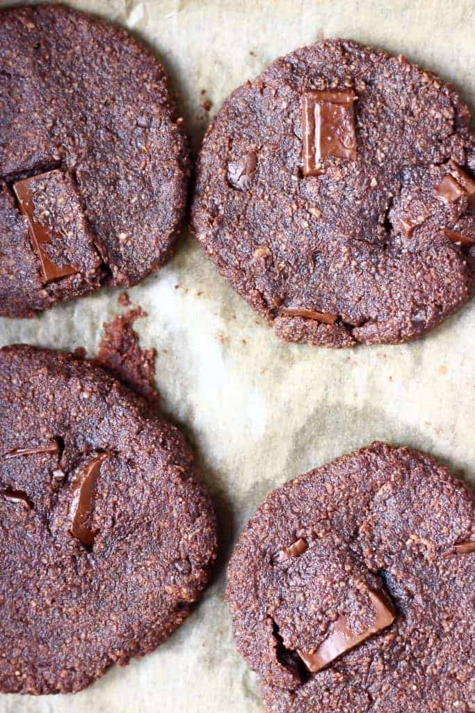 4 Gluten-Free Vegan Double Chocolate Chip Cookies-min